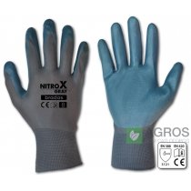 Перчатки защитные NITROX GRAY нитрил, размер 8, RWNGY8